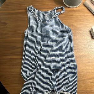 J crew linen striped tank